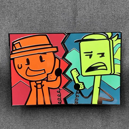 Shifty and Calvin "Phone Call" Enamel Pin set