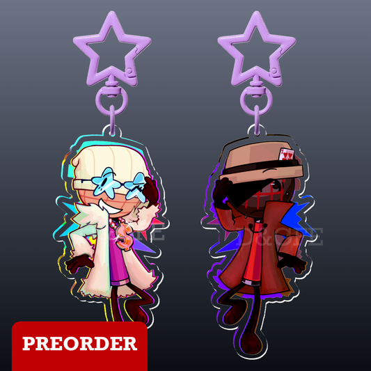 Disco and Shifty Double-Sided keychain